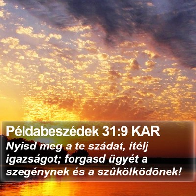 Példabeszédek 31:9 KAR Bible Verse Image
