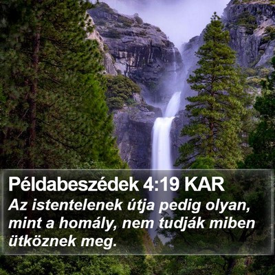 Példabeszédek 4:19 KAR Bible Verse Image