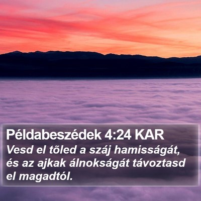 Példabeszédek 4:24 KAR Bible Verse Image