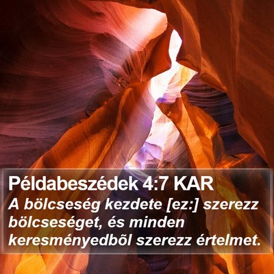 Példabeszédek 4:7 KAR Bible Verse Image
