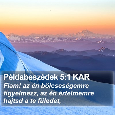 Példabeszédek 5:1 KAR Bible Verse Image