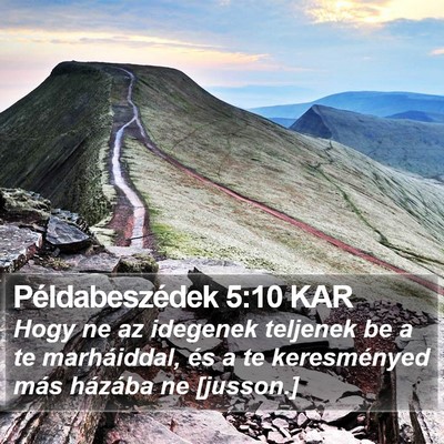 Példabeszédek 5:10 KAR Bible Verse Image
