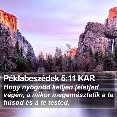 Példabeszédek 5:11 KAR Bible Verse Image
