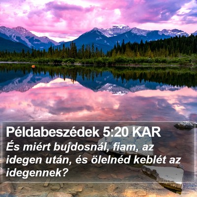 Példabeszédek 5:20 KAR Bible Verse Image