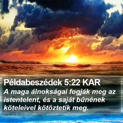 Példabeszédek 5:22 KAR Bible Verse Image