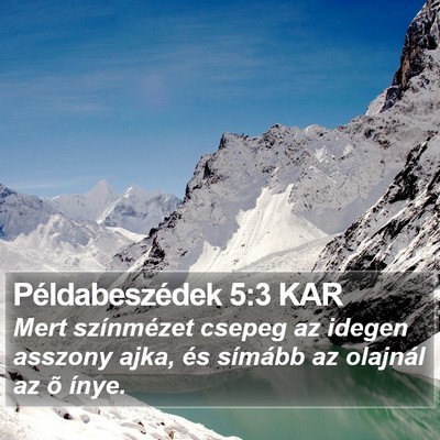 Példabeszédek 5:3 KAR Bible Verse Image