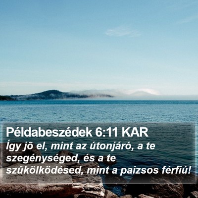 Példabeszédek 6:11 KAR Bible Verse Image