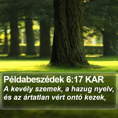 Példabeszédek 6:17 KAR Bible Verse Image