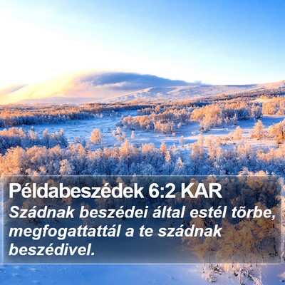 Példabeszédek 6:2 KAR Bible Verse Image