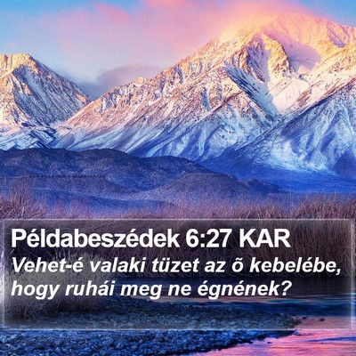 Példabeszédek 6:27 KAR Bible Verse Image