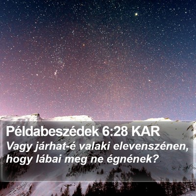 Példabeszédek 6:28 KAR Bible Verse Image