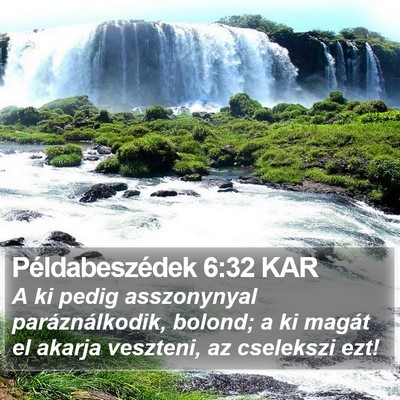 Példabeszédek 6:32 KAR Bible Verse Image