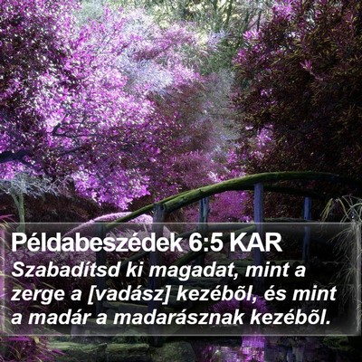 Példabeszédek 6:5 KAR Bible Verse Image