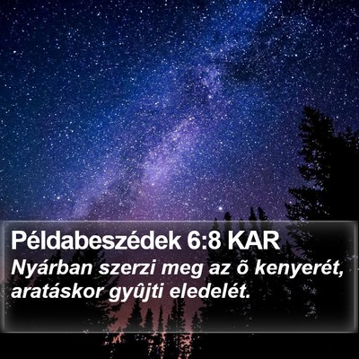 Példabeszédek 6:8 KAR Bible Verse Image