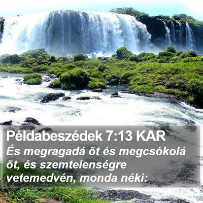 Példabeszédek 7:13 KAR Bible Verse Image