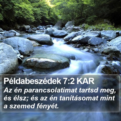 Példabeszédek 7:2 KAR Bible Verse Image
