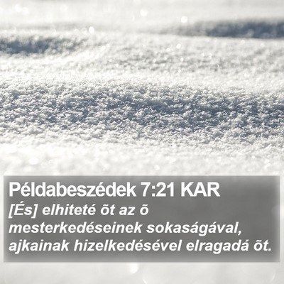 Példabeszédek 7:21 KAR Bible Verse Image