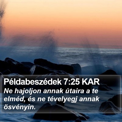 Példabeszédek 7:25 KAR Bible Verse Image