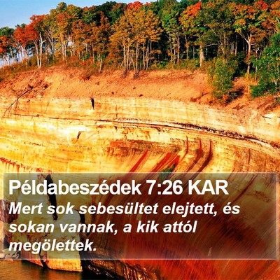 Példabeszédek 7:26 KAR Bible Verse Image