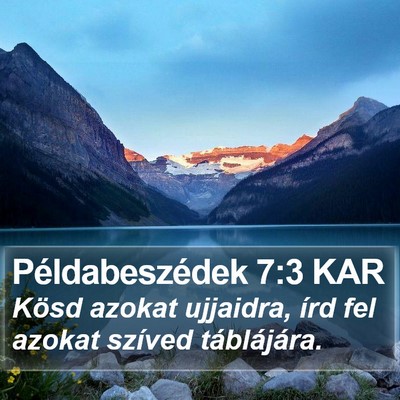 Példabeszédek 7:3 KAR Bible Verse Image