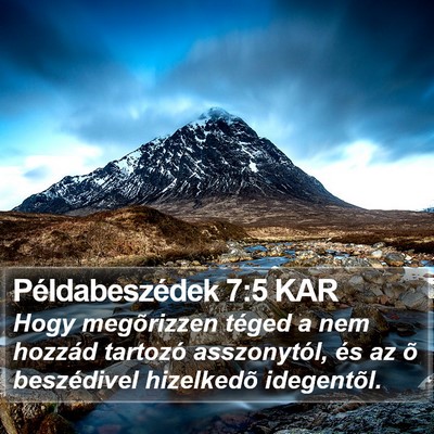 Példabeszédek 7:5 KAR Bible Verse Image