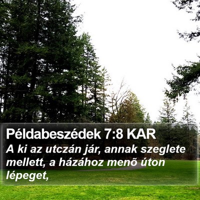 Példabeszédek 7:8 KAR Bible Verse Image