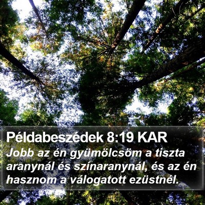 Példabeszédek 8:19 KAR Bible Verse Image