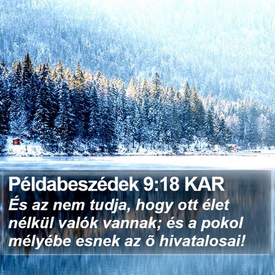 Példabeszédek 9:18 KAR Bible Verse Image