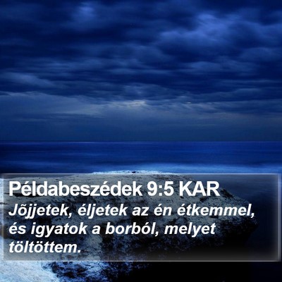 Példabeszédek 9:5 KAR Bible Verse Image