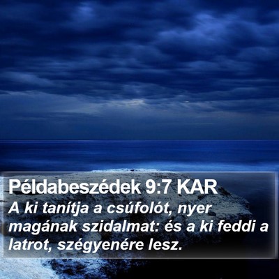 Példabeszédek 9:7 KAR Bible Verse Image