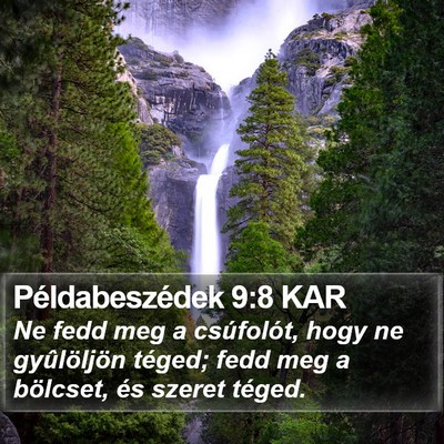 Példabeszédek 9:8 KAR Bible Verse Image