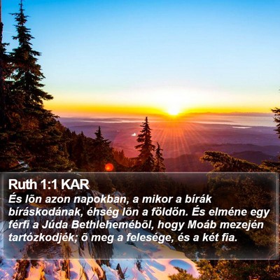 Ruth 1:1 KAR Bible Verse Image