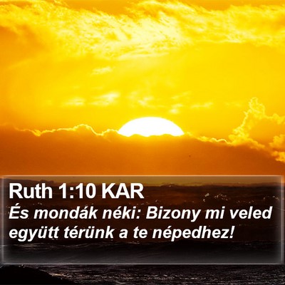 Ruth 1:10 KAR Bible Verse Image