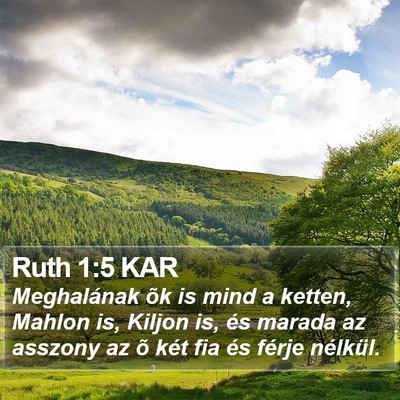 Ruth 1:5 KAR Bible Verse Image
