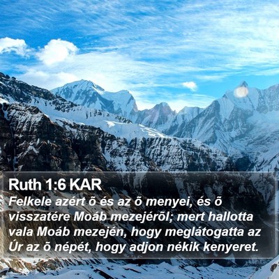 Ruth 1:6 KAR Bible Verse Image