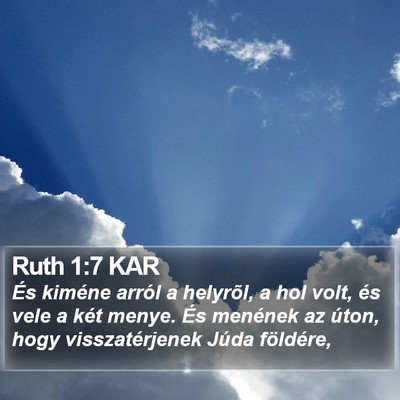Ruth 1:7 KAR Bible Verse Image