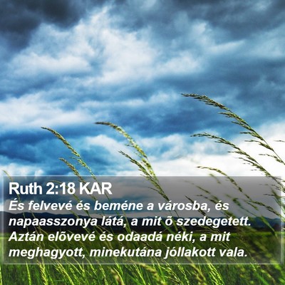 Ruth 2:18 KAR Bible Verse Image