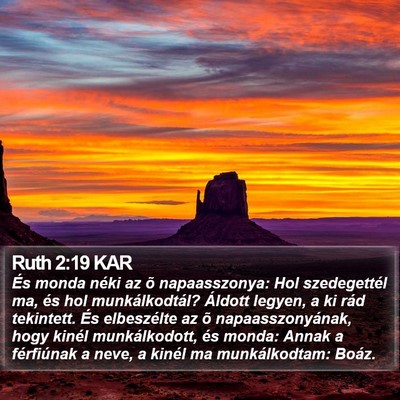 Ruth 2:19 KAR Bible Verse Image