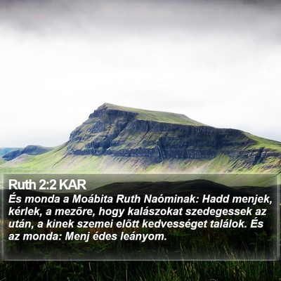 Ruth 2:2 KAR Bible Verse Image