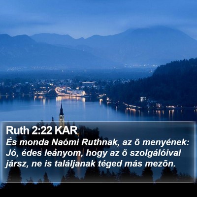 Ruth 2:22 KAR Bible Verse Image