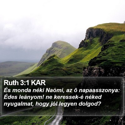 Ruth 3:1 KAR Bible Verse Image
