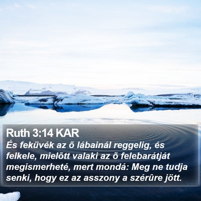 Ruth 3:14 KAR Bible Verse Image