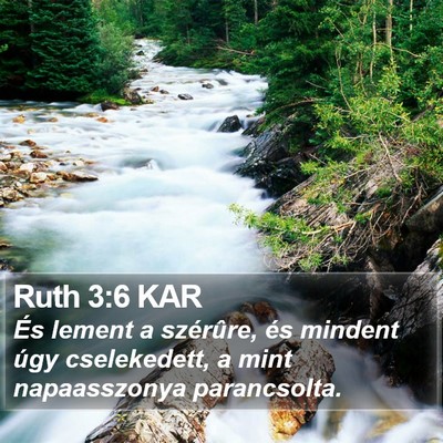 Ruth 3:6 KAR Bible Verse Image