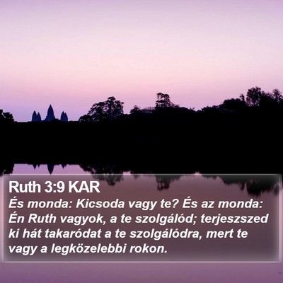 Ruth 3:9 KAR Bible Verse Image