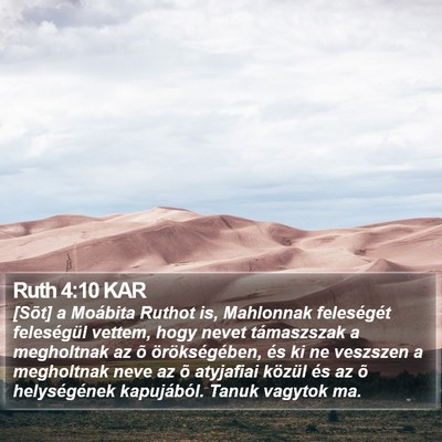 Ruth 4:10 KAR Bible Verse Image