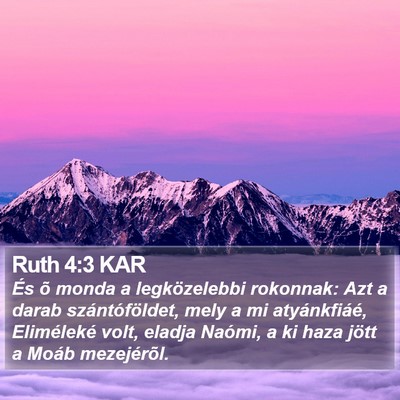 Ruth 4:3 KAR Bible Verse Image