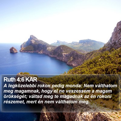 Ruth 4:6 KAR Bible Verse Image