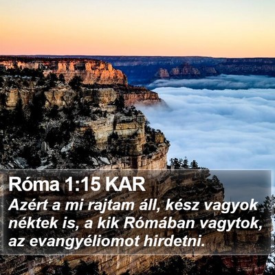 Róma 1:15 KAR Bible Verse Image