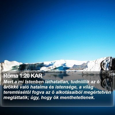 Róma 1:20 KAR Bible Verse Image