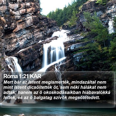 Róma 1:21 KAR Bible Verse Image